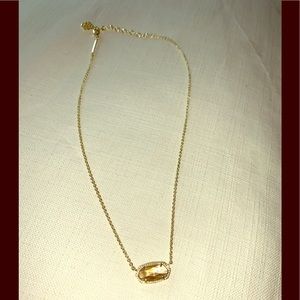 Kendra Scott Elisa Pendant Necklace In Citrine